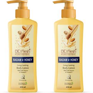 Biofresh Pure Herbal Badam & Honey Long Lasting Body Lotion with Oat Extract/Winter Cream