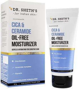 Dr. Sheth's Cica & Ceramide Oil-Free Moisturizer - Gentle Hydrating Cream for Sensitive Skin
