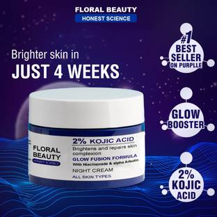 FLORAL BEAUTY Kojic Acid 2% Cream – Fade Dark Spots & Even Skin Tone Women