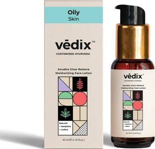Vedix Ayurvedic Anudha Glow Restore Moisturizing Face Lotion For Oily Skin With Bakuchi, Manjishta and Lodhra -Face Moisturizer - 40 ml