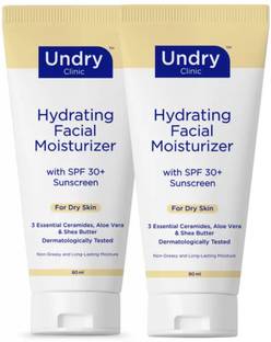 Undry Face Moisturizer for Dry Skin with Sunscreen SPF30 Face Cream Pack of 2