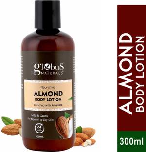 Globus Naturals Nourishing Almond Body Lotion Enriched with Aloevera,Coconut,Kokum Butter