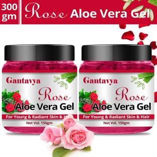 Gantavya Rose & Aloe Vera Face Gel Glow Up Gel Moisturizes Skin ,Moisturizes Skin Gel
