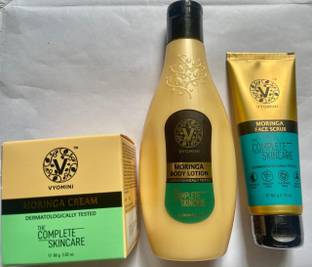 RCM combo pack, moringa cream,face scrub,,body lotion