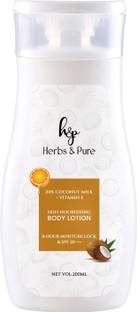 Herbs and Pure Skin Nourishing Body Lotion with Coconut Milk and Vitamin E,8 Hour Moisture Lock