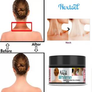 NEXTSET Neck Back Whitening Cream Remove Fine Lines & Tanning, Lightens, Nourishes(50 g)