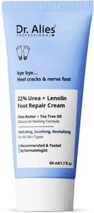 Dr. Alies Professional 22% Urea with Lenolin Foot care cream for Dry & Cracked Feet, crack heel cream