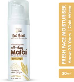 Nat Habit Summer Malai Face Cream Fresh Whipped Flax Walnut With Vitamin E|C & Omega+