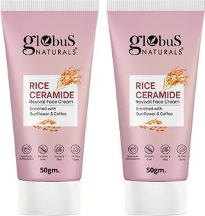 Globus Naturals Rice Ceramide Revival Face Cream, Suitable For All Skin Types, Set of 2