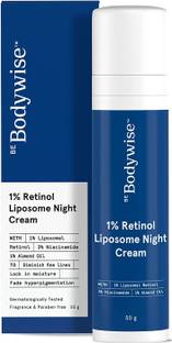 Be Bodywise 1% Retinol Anti Aging Night Cream | For Fine Lines, Wrinkles | SLS, Paraben Free