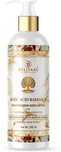 Belitaas 2% Kojic Acid Radiance Moisturizing Body Lotion w/ Glutathione, Niacinamide, ALA