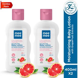 MeeMee Moisturising Baby Lotion with Fruit Extracts - (400ml, Pack of 2)