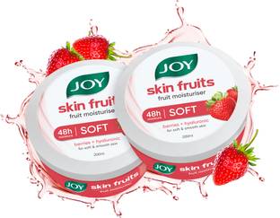 Joy Skin Fruits Super Soft Face Moisturizer (Berries & Active Vitamin E) 2X200ml