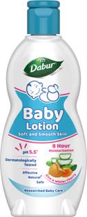 Dabur Baby Lotion Contains Aloe Vera & Almonds|pH balanced with No Parabens & Phthalates