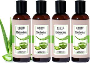RICHFEEL Moisturizer Enriched With Aloe Leaf Juice |100 ml (Pack of 4)
