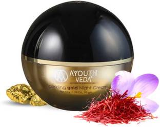 Ayouthveda Sparkling Gold Night Cream With 24k Gold & Saffron