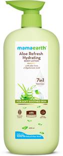 Mamaearth Aloe Refresh Hydrating Body Lotion with Aloe Vera & HA for Soft Soothed Skin
