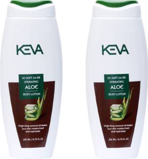 KEVA Aloe Body Lotion - 200 ml (Pack of 2)