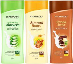 Everwey Nourishing Aloe Vera, Almond Honey & Coco Butter Body Lotion Pack of 3