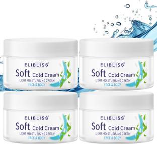 ELIBLISS Soft Cold Cream for Face & Body Lightweight Moisturizer with Natural Hydration
