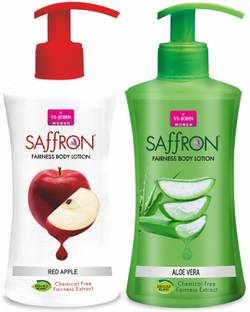 VI-JOHN Body Lotion Combo of 2 | 250 ml Each | For Men and Women | All Skin Types | Red Apple | Aloe Vera