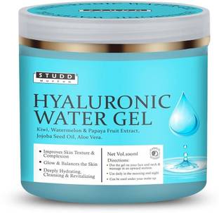 Studd Muffyn Hyaluronic Gel- for Hydration, Toning - with Hyaluronic Acid, Kiwi, Papaya, Watermelon Extract & Aloe Leaf Juice-For All Skin Types for Men and Women