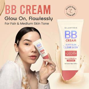 GLAMVEDA BB Cream| Instant Spot Coverage with SPF 50+++ | For Fair & Medium Skin Tone