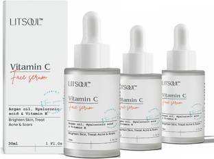 LITSOUL Vitamin c face serum- Reduce Dark Spots & Brightening Face (Pack of 3)