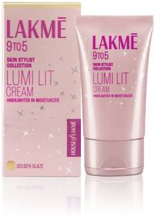 Lakmé Lumi Lit Cream- Moisturizer + Highlighter| Niacinamide & Hyaluronic Acid - Gold