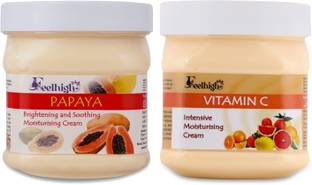feelhigh Papaya Cream 0500ml & Vitamin C cream enriched with orange-500ml