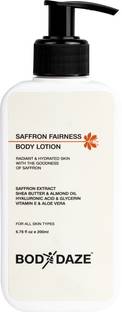 BODYDAZE Saffron Body Lotion for Skin Brightening, Deep Moisturizing, Body Lotion Cream