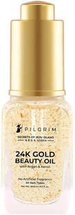 Pilgrim 24K Gold Beauty Oil with Argan,Neroli for Instant Natural Glow, Anti Aging