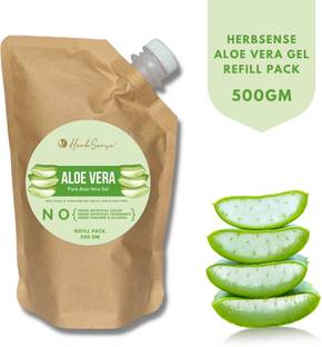 HerbSense Pure Aloe Vera Gel Refill Pack With Hydrating & Moisturizing Gel