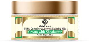 khadi care Herbal Cucumber & Aloevera Cleansing Milk Cream With Sheabutter