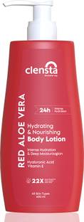 Clensta Red Aloe Vera Hydrate & Nourishing Body Lotion | Hyaluronic Acid