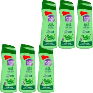 BOROPLUS ALOE ALOEVERA BODY LOTION FOR 24hr SOFTNING & GLOWING SKIN PACK OF - 100ml x 6