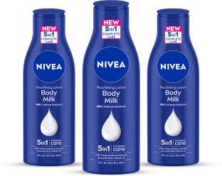 NIVEA Body Milk Nourishing Body Lotion, 200ml (Pack of 3)
