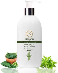 NIMBARKA Neem & Tulsi Body Lotion Rich Moisture, Silky Smooth, Glowing Skin, Paraben-Free
