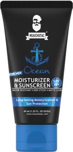 MUUCHSTAC Men’s Ocean Moisturizer & Sunscreen Matte Look Cream with Turmeric & Aloe Vera