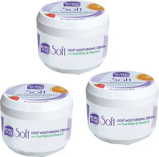 BOROPLUS Soft Light Moisturising Cream FOR SOFTEN & SMOOTH SKIN PACK OF - 100ml x 3