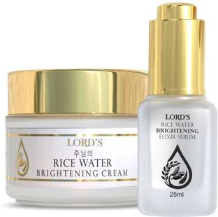 LORD'S LORDS Buy 1 Rice Water Brightening cream get free rice water Elixir Serum