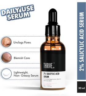 थ्राइवको 2% Salicylic Acid Serum for Acne Control, Clogged Pores, Dead Skin, Excess Sebum