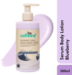 mCaffeine Blueberry Swirl Serum Body Lotion | 72 hrs Deep Moisturization With Niacinamide