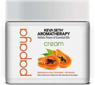KEYA SETH AROMATHERAPY Papaya Moisturizer Cream Brightening & Anti Blemish,Papaya Enzyme + B5 Men/Women