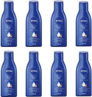 NIVEA BODY MILK BODY LOTION 75 ML ( PACK OF 8 )