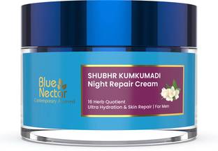 Blue Nectar Kumkumadi Night Repair Cream for Ultra Hydration and Skin repair for Men