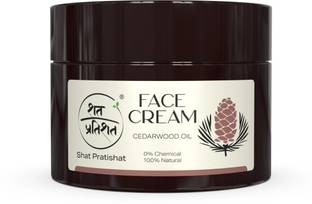 shat pratishat 100% Natural Moisturizing Face Cream-Cedarwood|Non-Sticky & Light| Chemical Free