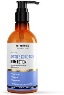 Dr. Sheth's Kesar & Kojic Acid Body Lotion For Nourished Skin, Reduces Pigmentation