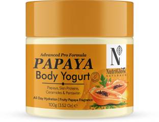NutriGlow NATURAL'S Advanced Pro Formula Papaya Body Yogurt for Deep Hydration, Smooth Skin, Unisex