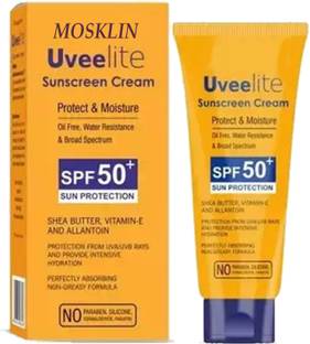 MOSKLIN UVEELITE SUNSCREEN CREAM FOR SUN PROTACTION & TAN REMOVES PACK OF - 1
